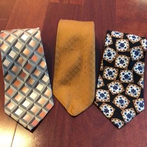 Men’s necktie bundle - set of men’s ties - gold